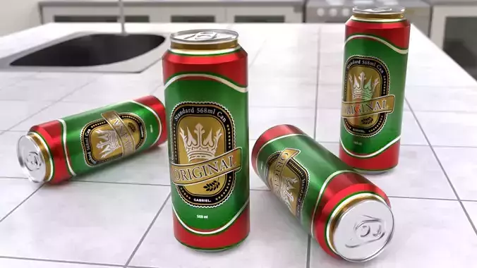 568 ml Standard Beverage Can - Matte and Glossy materials