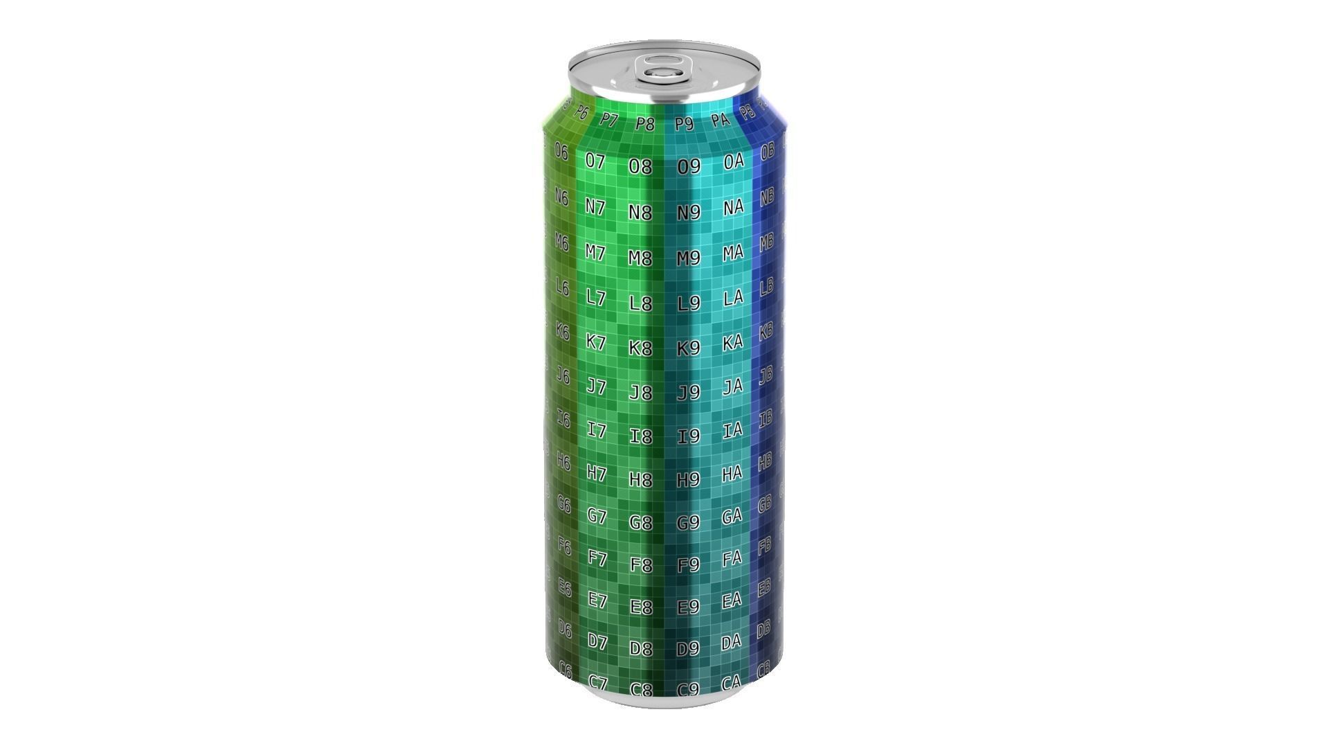 568 ml Standard Beverage Can - Matte and Glossy materials Low-poly 3D model_30