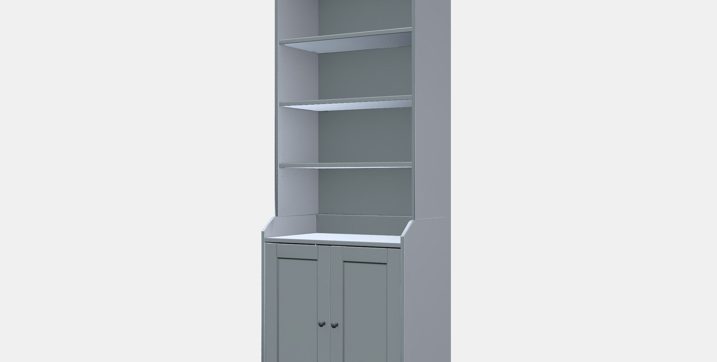 HAUGA High cabinet with 2 doors 1 Low-poly 3D model_13
