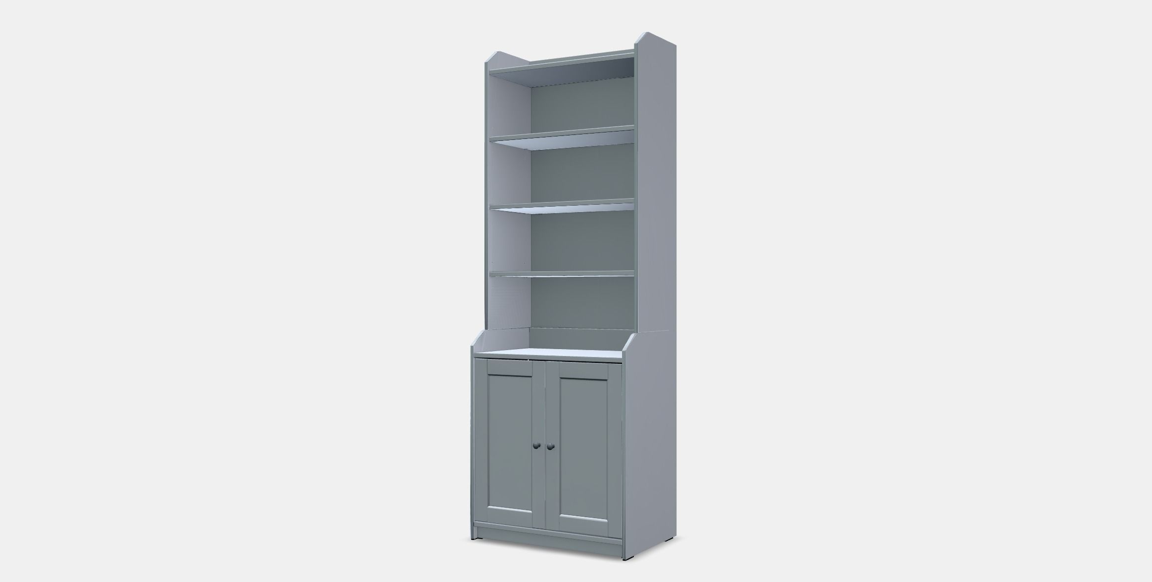 HAUGA High cabinet with 2 doors 1 Low-poly 3D model_12