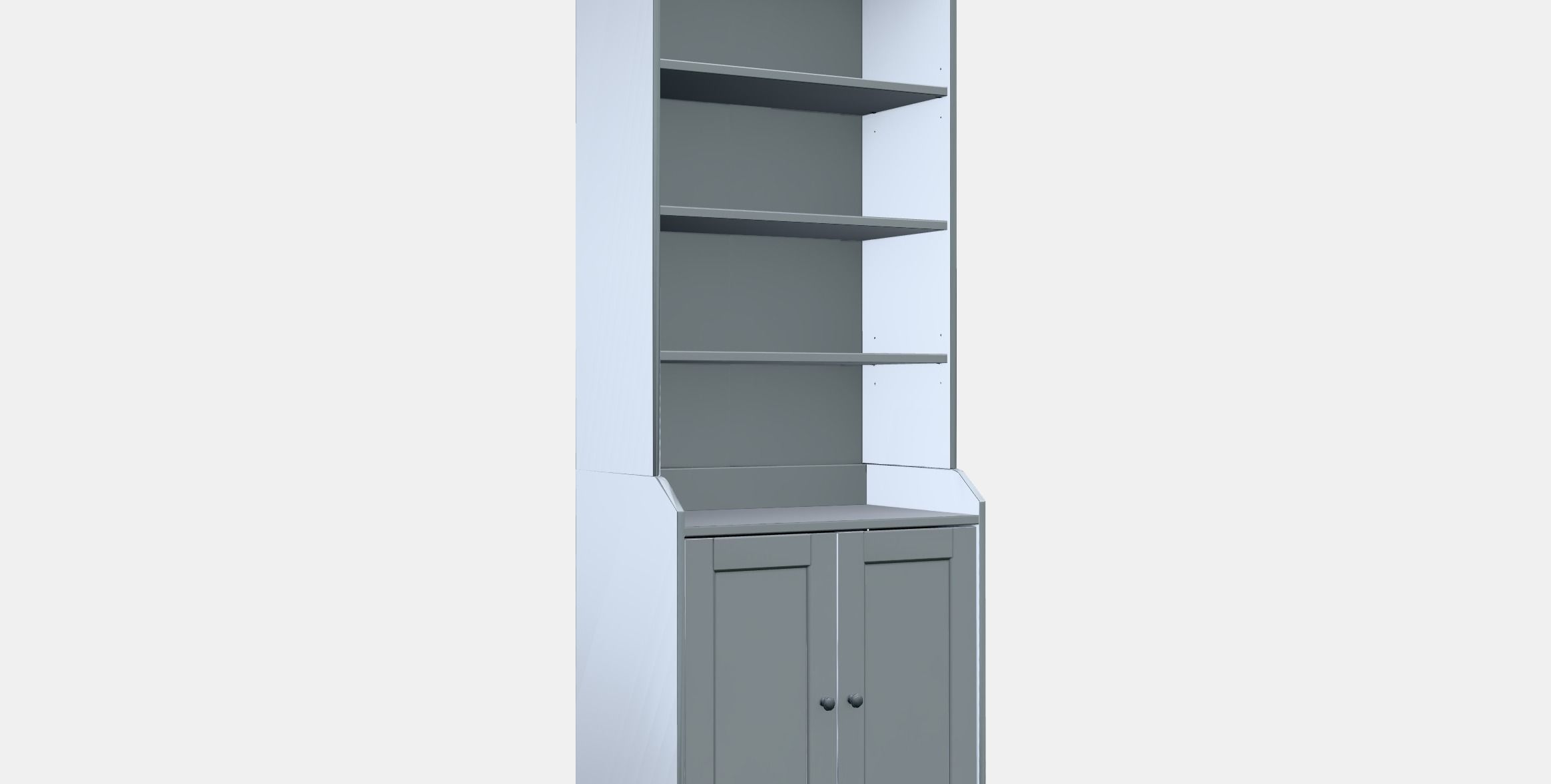 HAUGA High cabinet with 2 doors 1 Low-poly 3D model_8