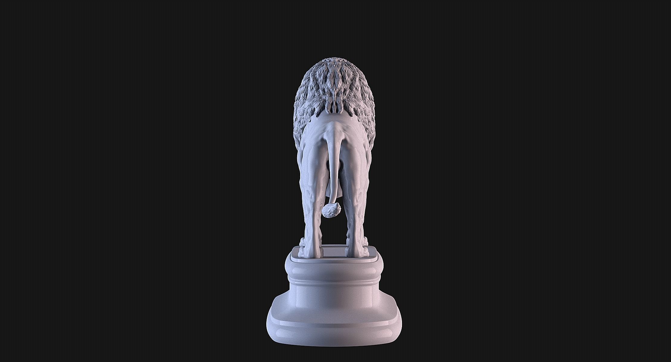 Lion Statue 3D print model_5
