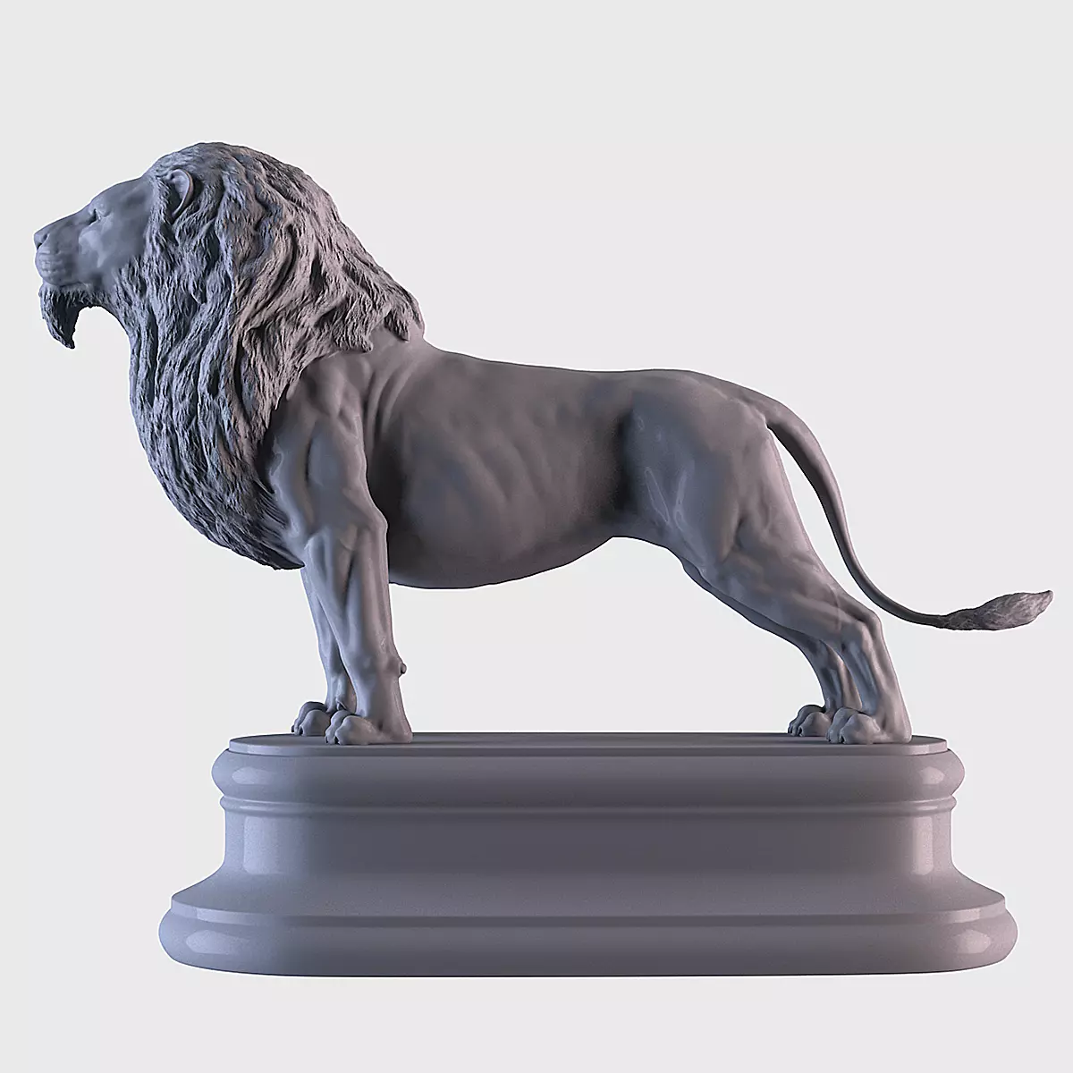 Lion Statue 3D print model_0