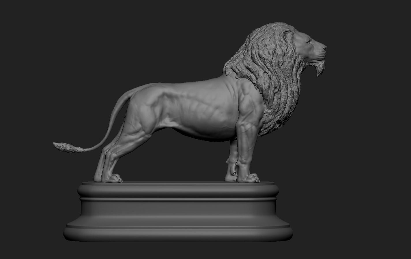 Lion Statue 3D print model_9