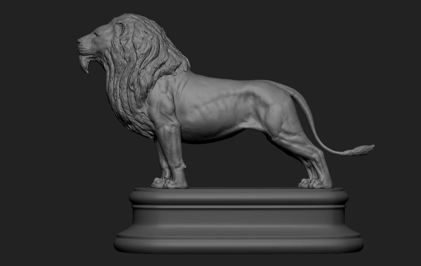 Lion Statue 3D print model_12