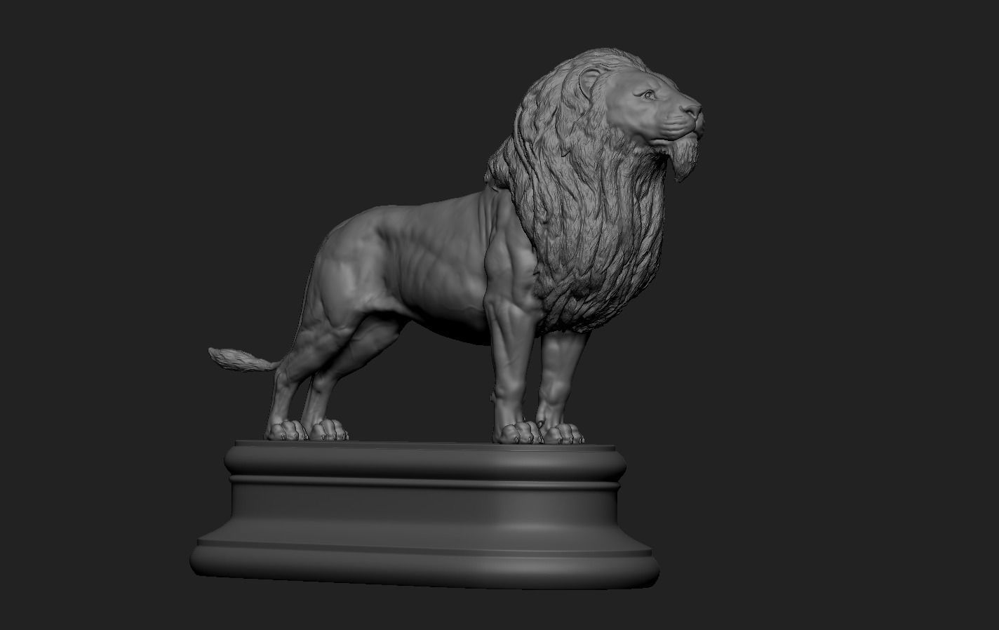 Lion Statue 3D print model_10