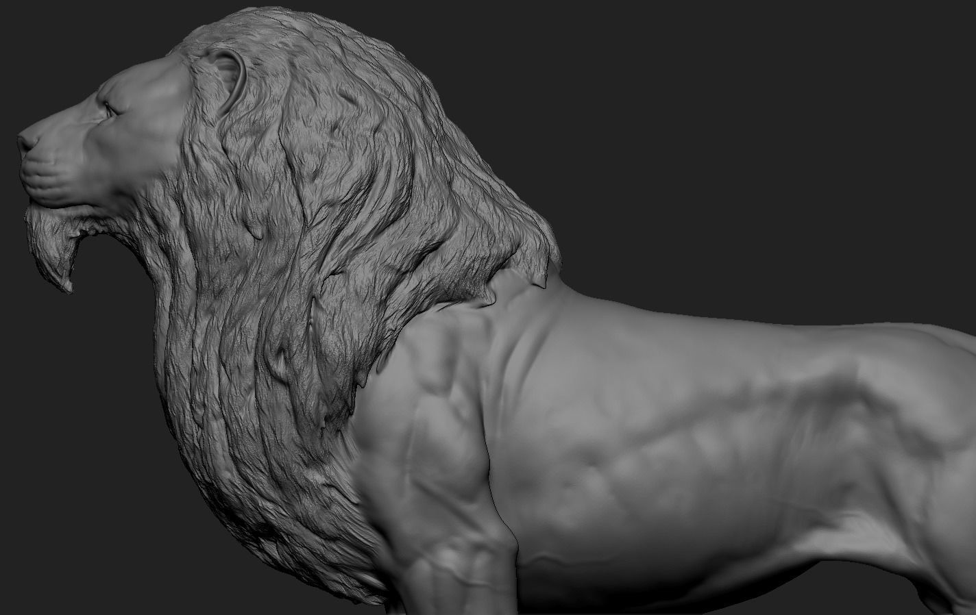 Lion Statue 3D print model_15