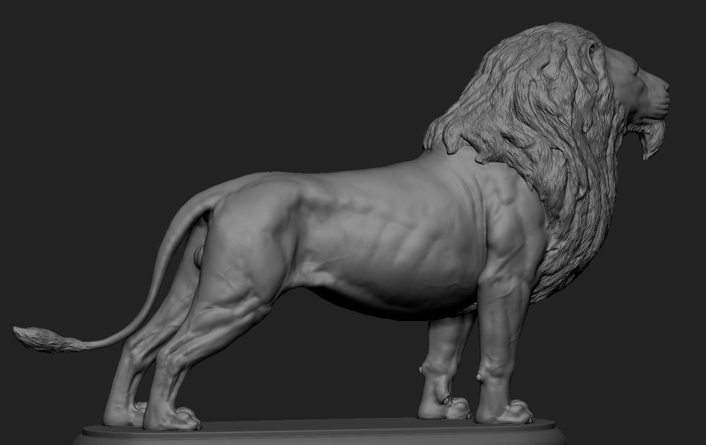 Lion Statue 3D print model_18