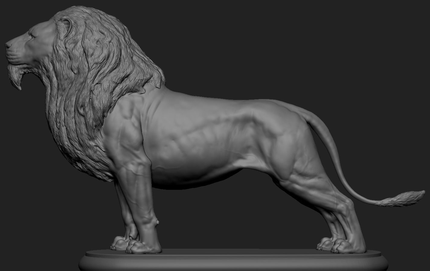 Lion Statue 3D print model_14