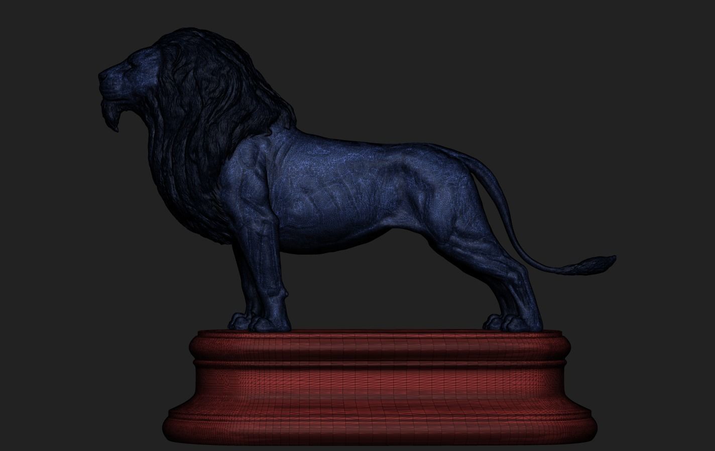 Lion Statue 3D print model_20