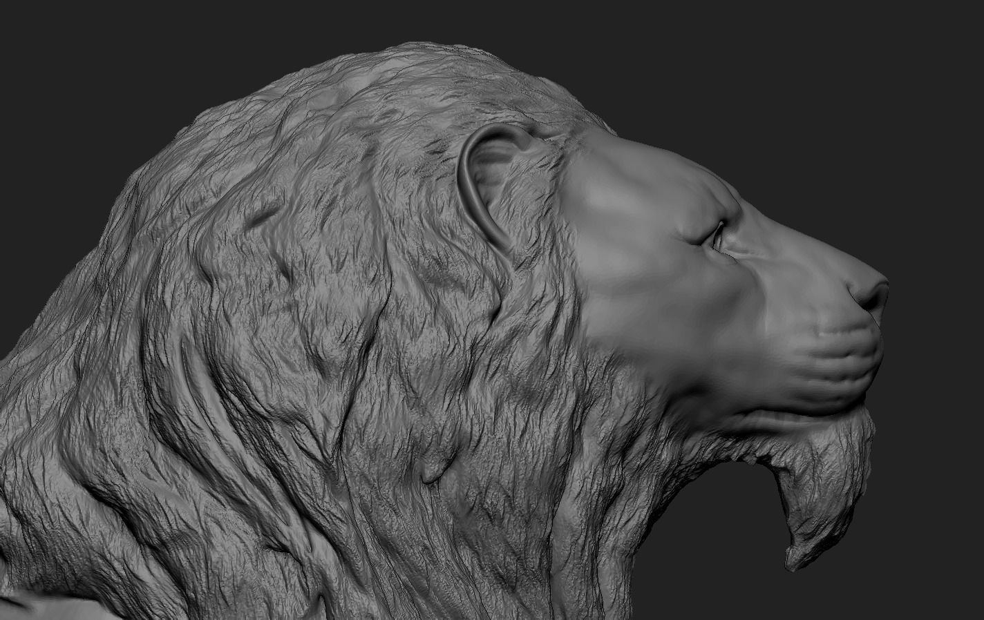 Lion Statue 3D print model_17