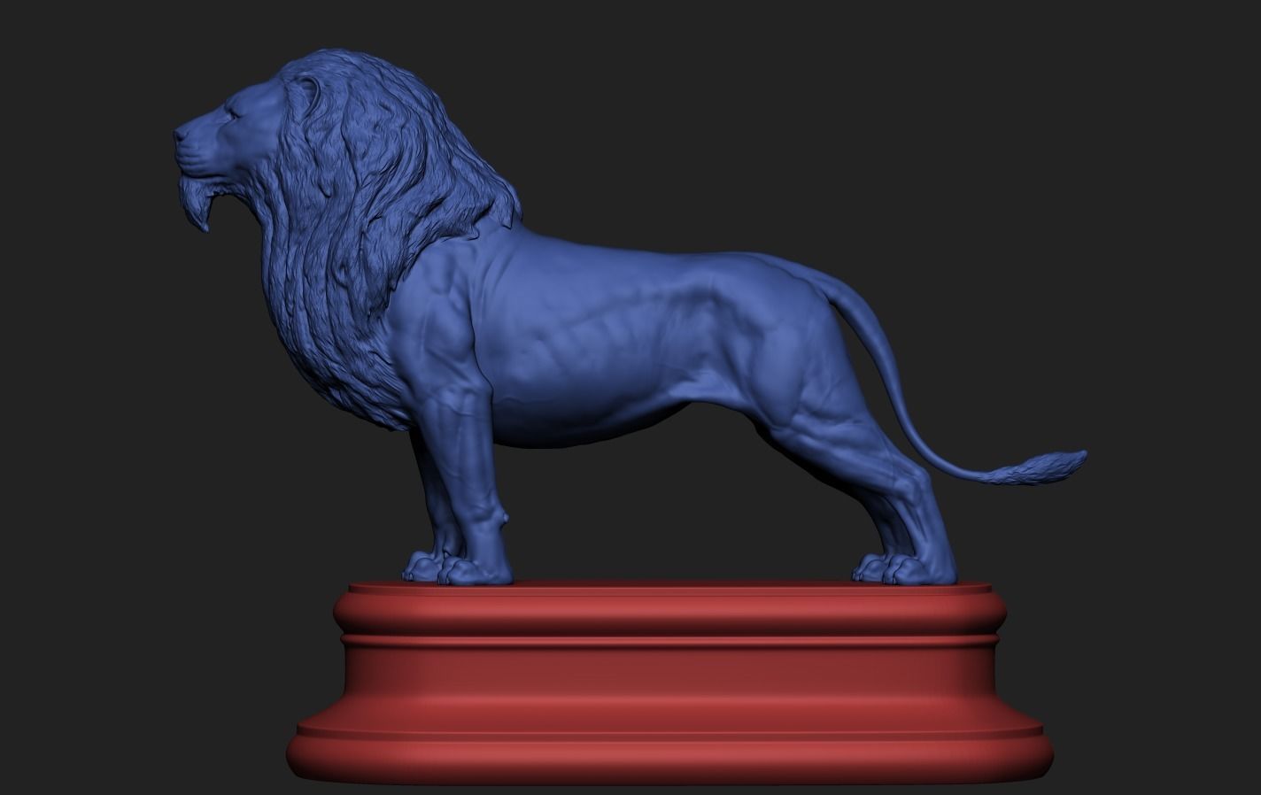 Lion Statue 3D print model_19