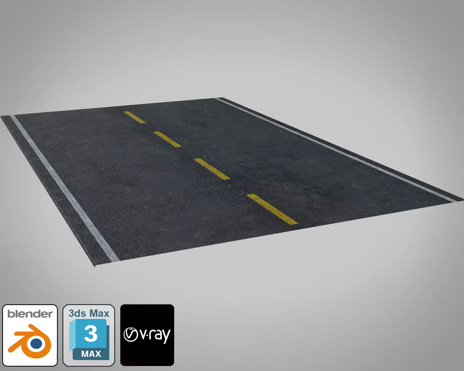 Asfalt Low-poly 3D model
