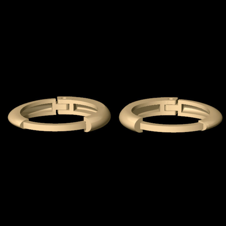 Simple Hoop Earing 3D print model_4