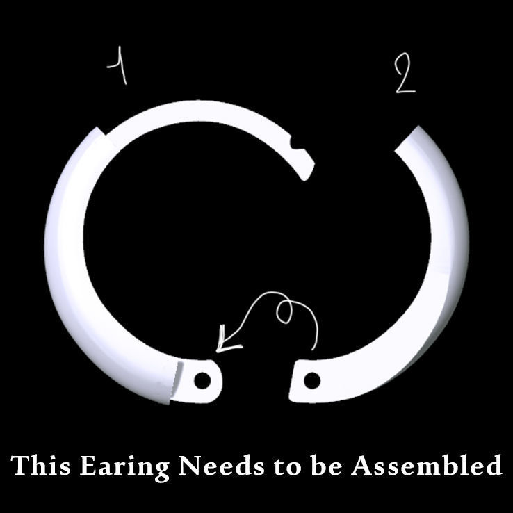 Simple Hoop Earing 3D print model_6