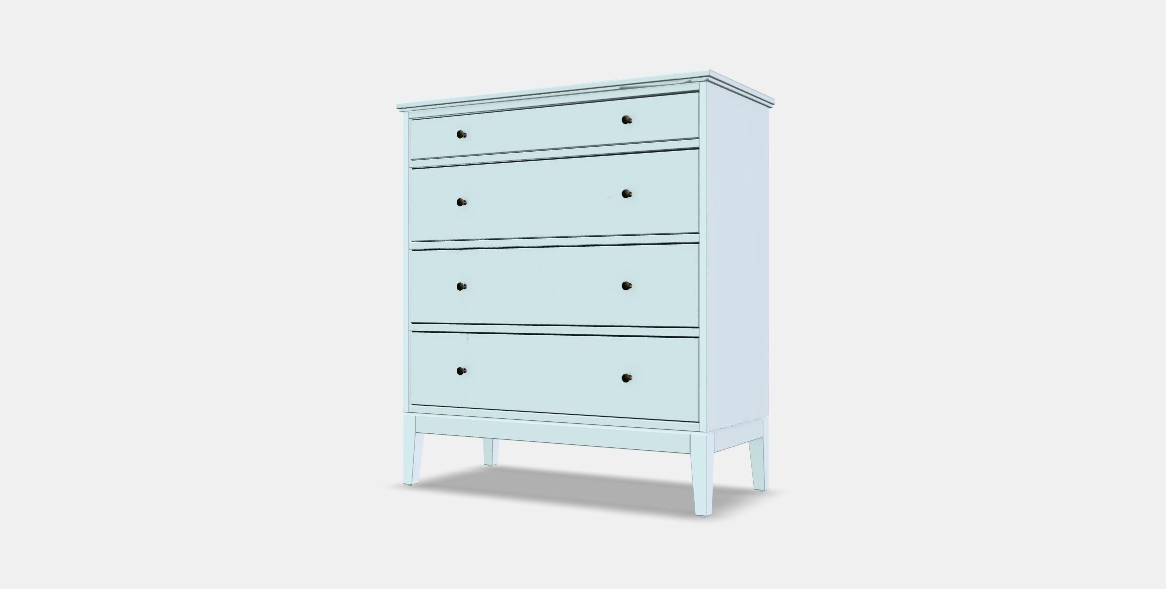 IDANAS Chest of 4 drawers Low-poly 3D model_12