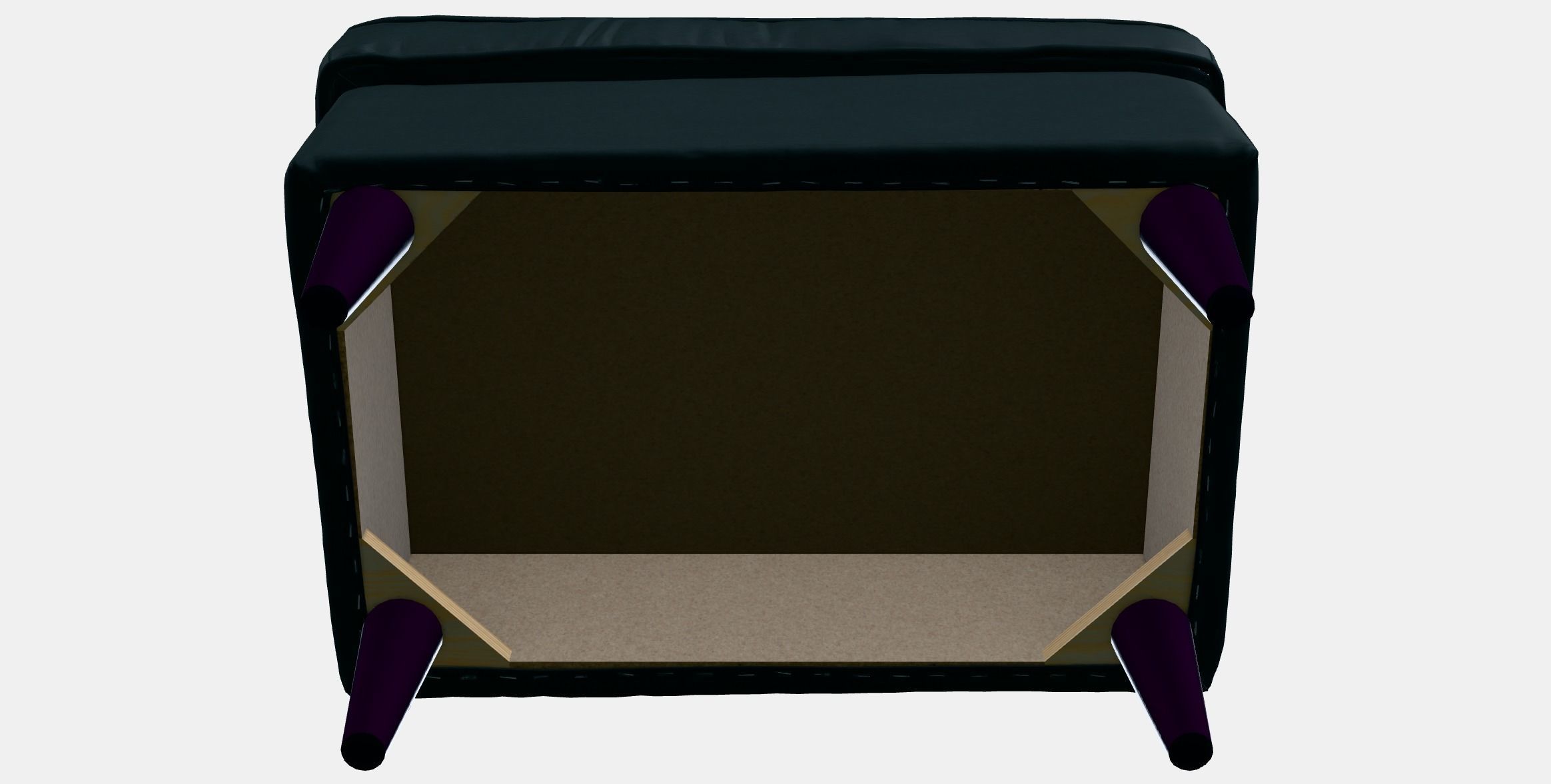 STRANDMON Footstool 1 Low-poly 3D model_9