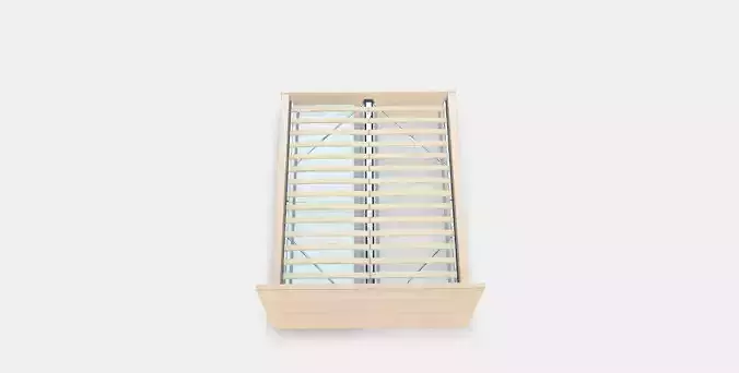 MALM Bed frame high w 2 storage boxes 1