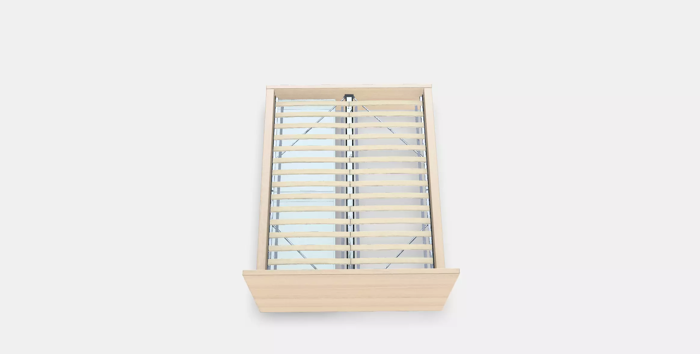 MALM Bed frame high w 2 storage boxes 1 Low-poly 3D model_0