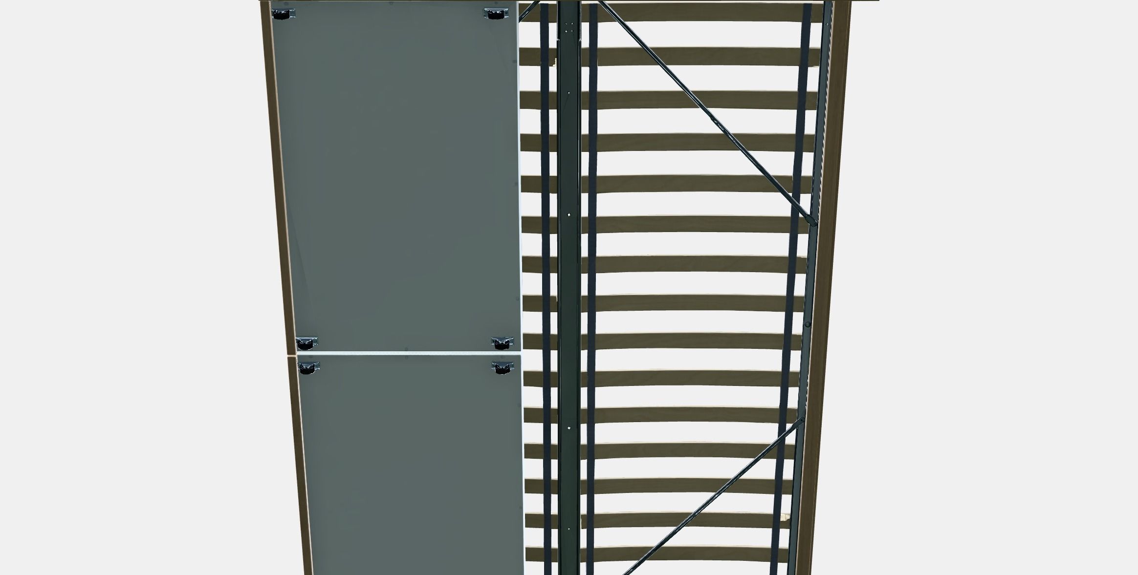 MALM Bed frame high w 2 storage boxes 1 Low-poly 3D model_8