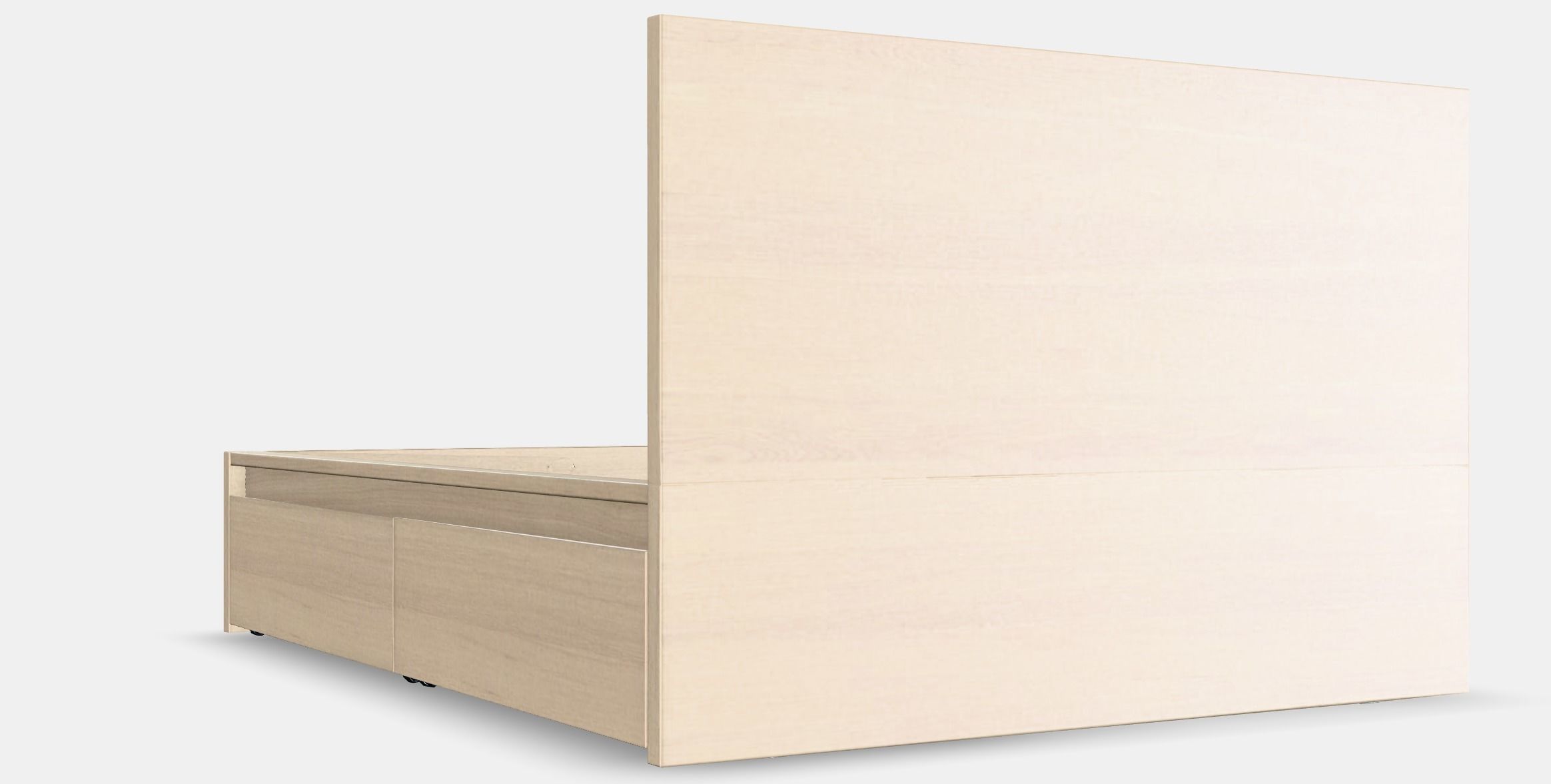 MALM Bed frame high w 2 storage boxes 1 Low-poly 3D model_4