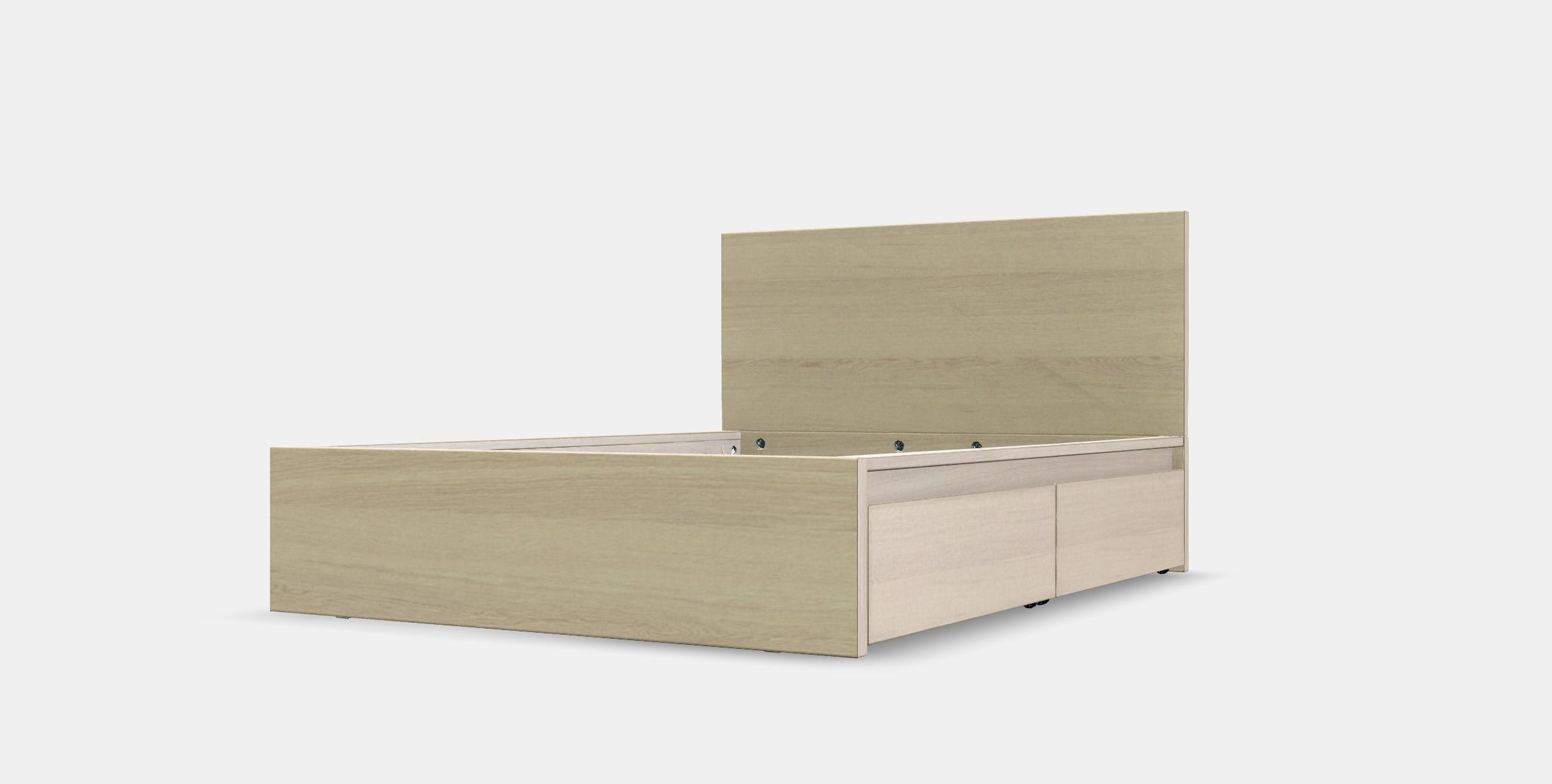 MALM Bed frame high w 2 storage boxes 1 Low-poly 3D model_13