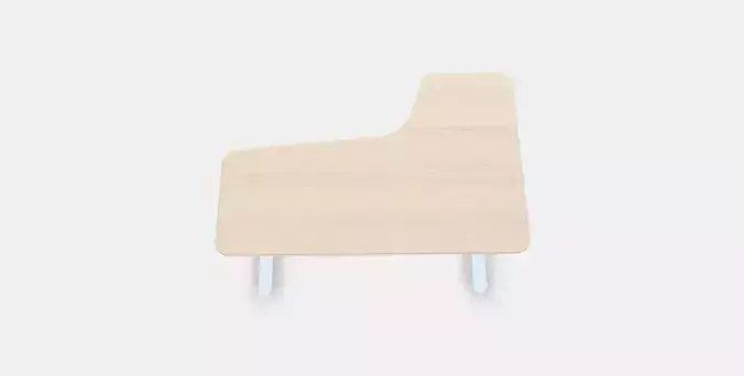 BEKANT Corner desk left sit-stand Low-poly 3D model