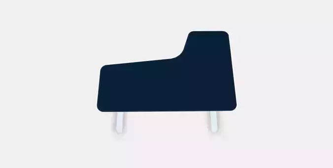BEKANT Corner desk left 2 Low-poly 3D model