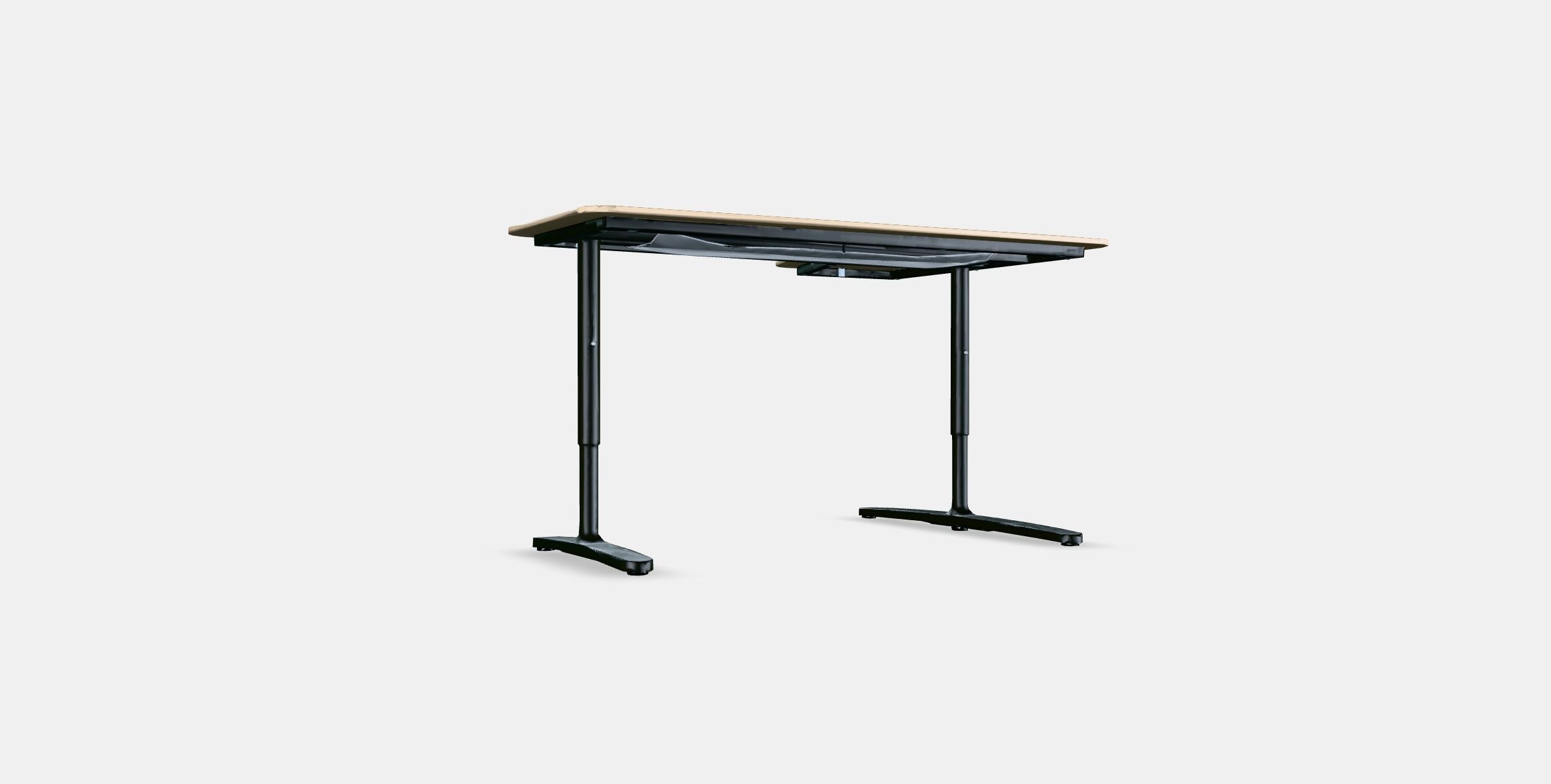 BEKANT Corner desk left 4 Low-poly 3D model_16