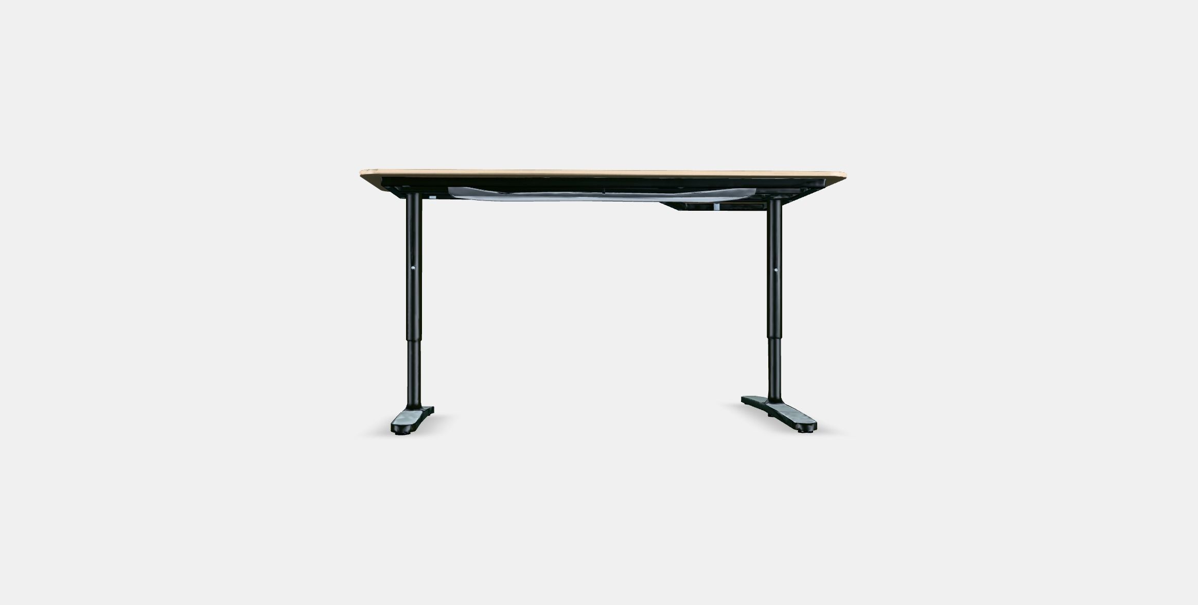 BEKANT Corner desk left 4 Low-poly 3D model_14