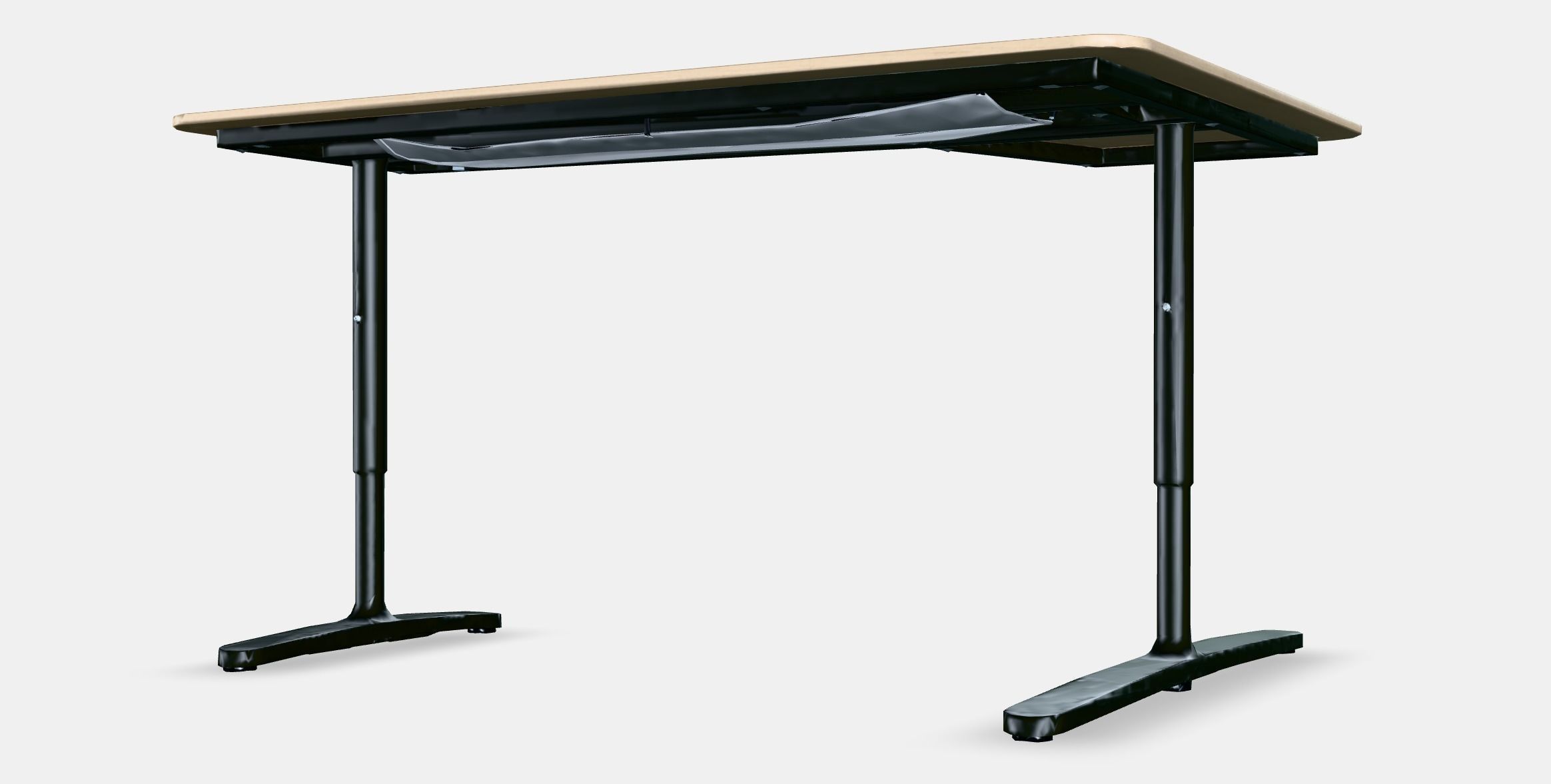 BEKANT Corner desk left 4 Low-poly 3D model_6