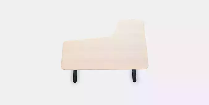 BEKANT Corner desk left 4 Low-poly 3D model