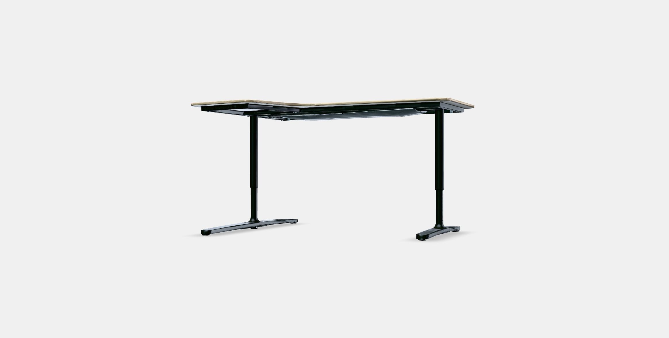 BEKANT Corner desk left 4 Low-poly 3D model_12