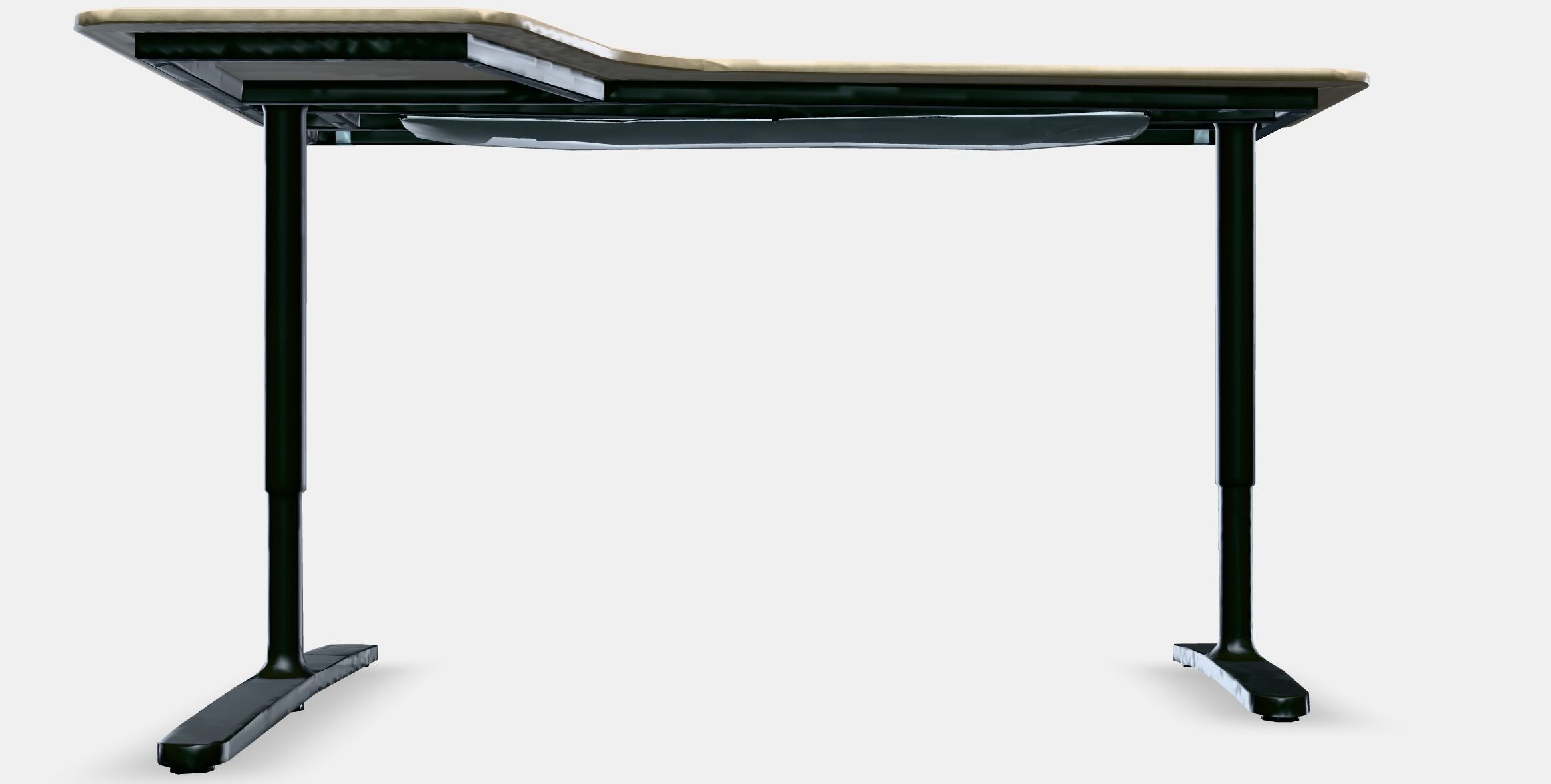 BEKANT Corner desk left 4 Low-poly 3D model_11