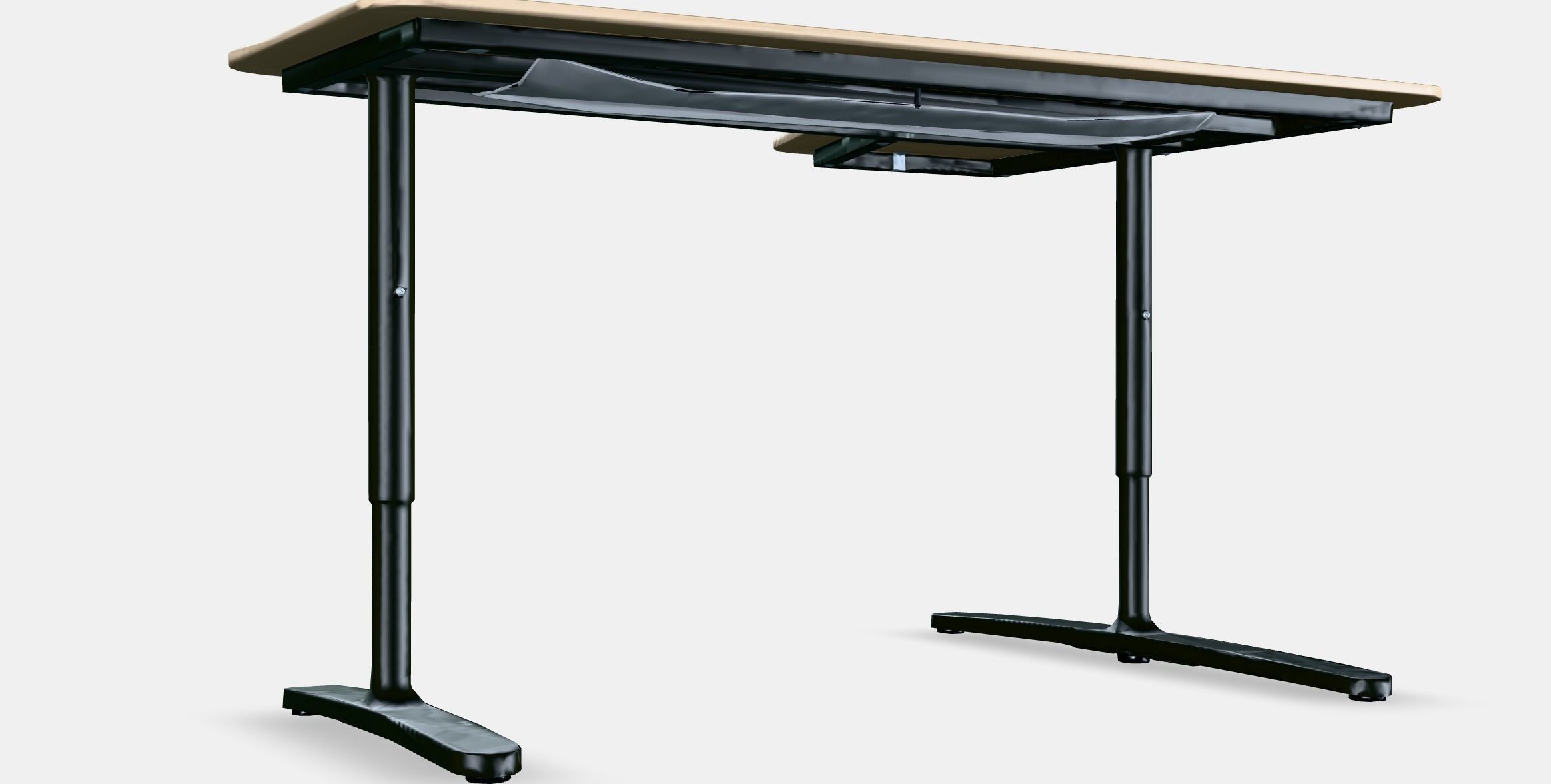 BEKANT Corner desk left 4 Low-poly 3D model_2