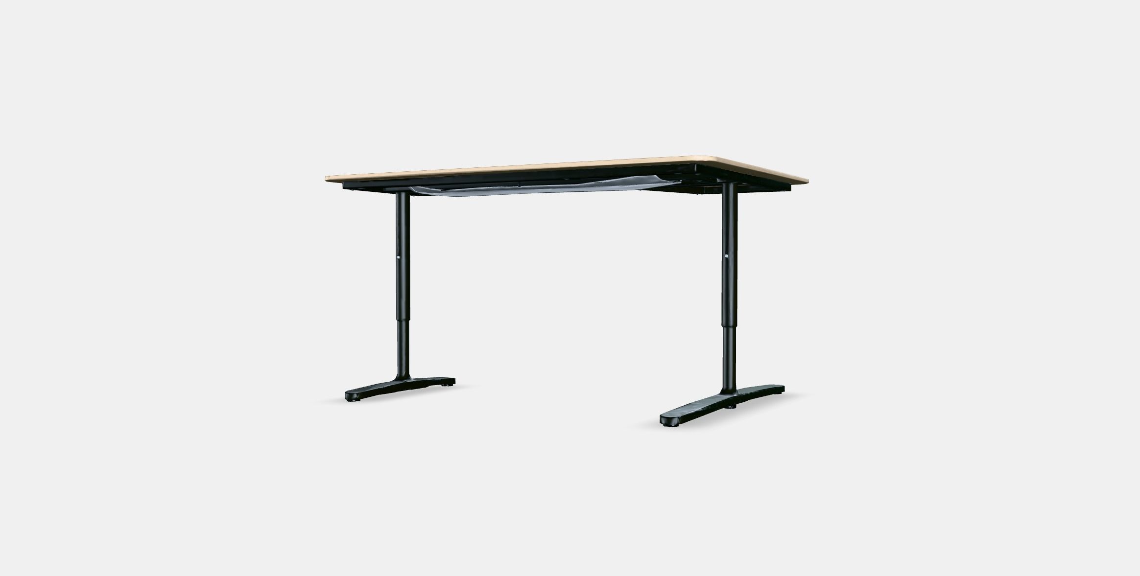 BEKANT Corner desk left 4 Low-poly 3D model_5