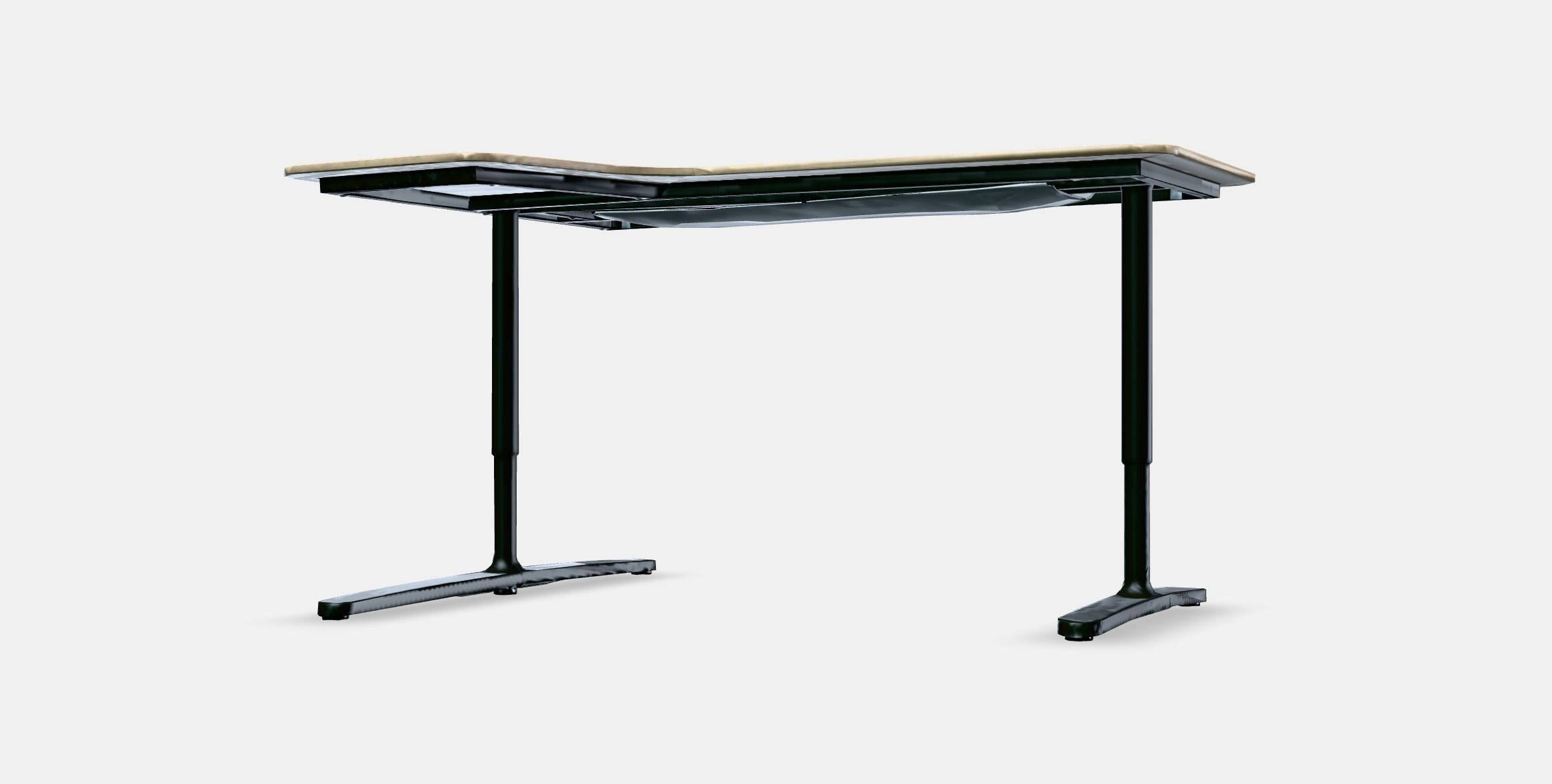 BEKANT Corner desk left 4 Low-poly 3D model_13