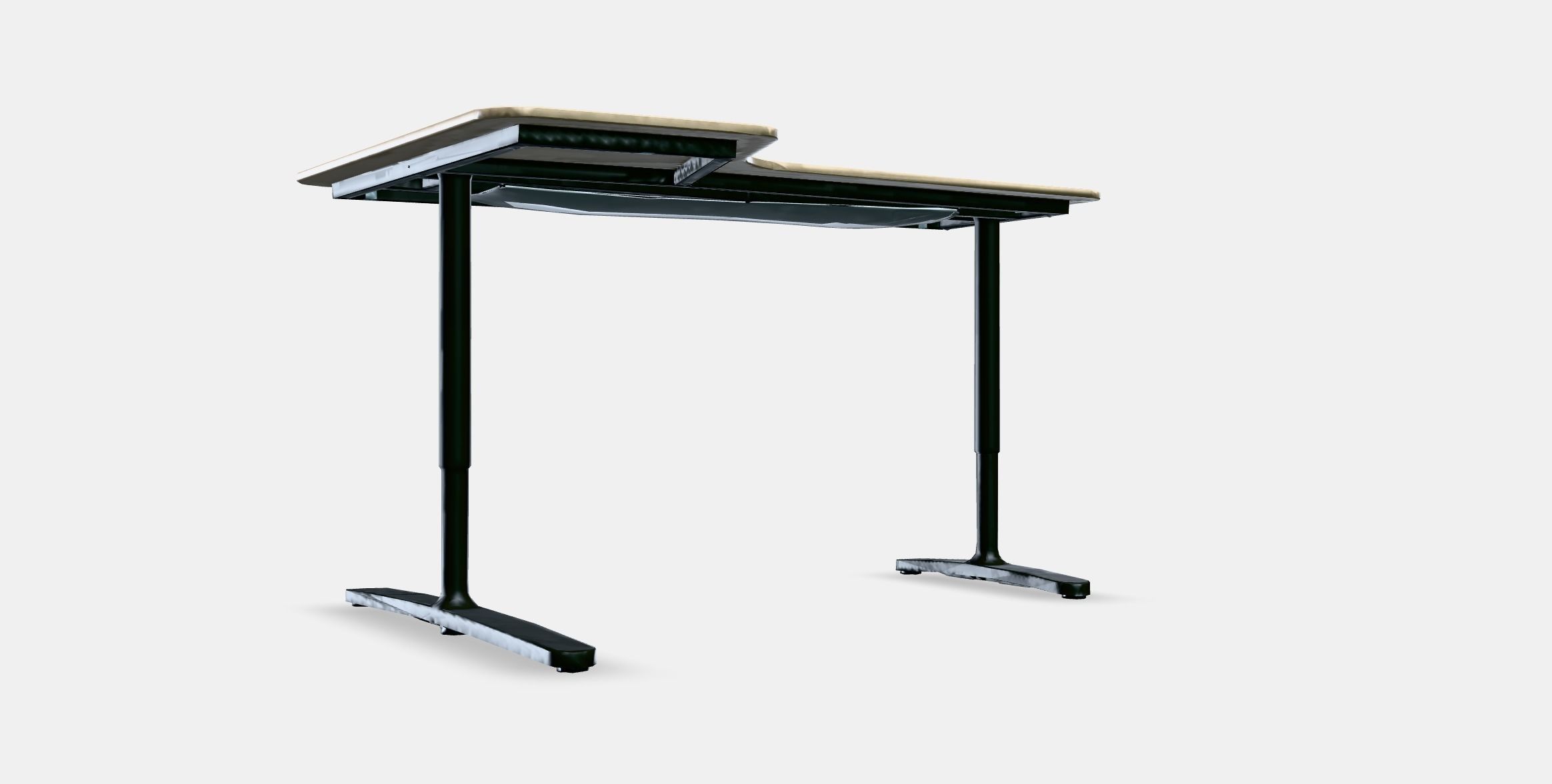 BEKANT Corner desk left 4 Low-poly 3D model_9