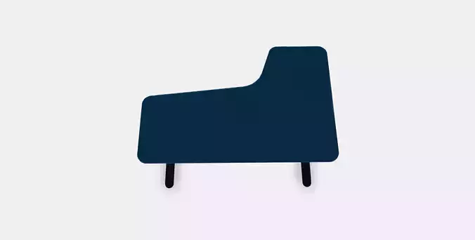 BEKANT Corner desk left sit-stand 1 Low-poly 3D model