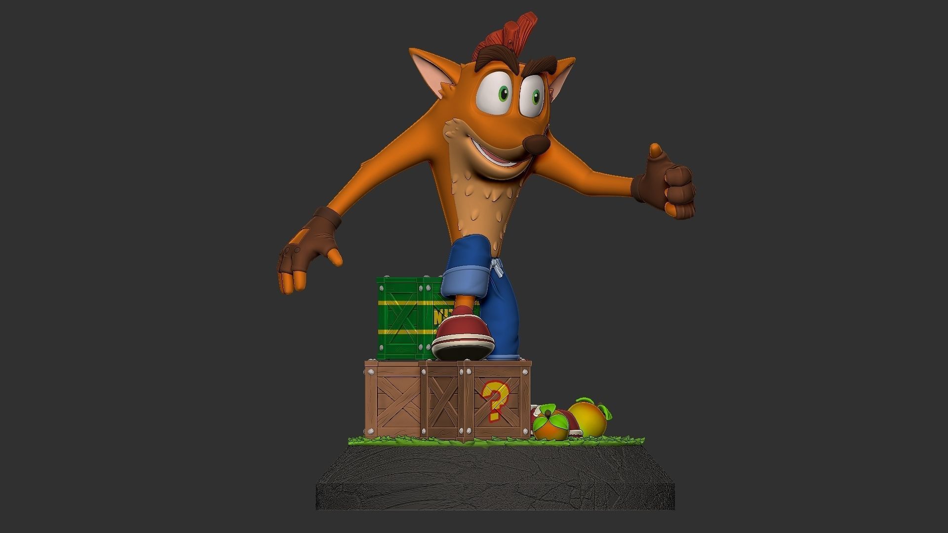 crash bandicoot with cuts 3D print model_3