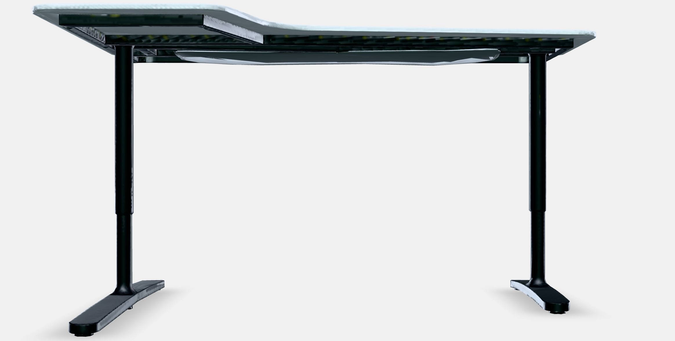 BEKANT Corner desk left 6 Low-poly 3D model_11