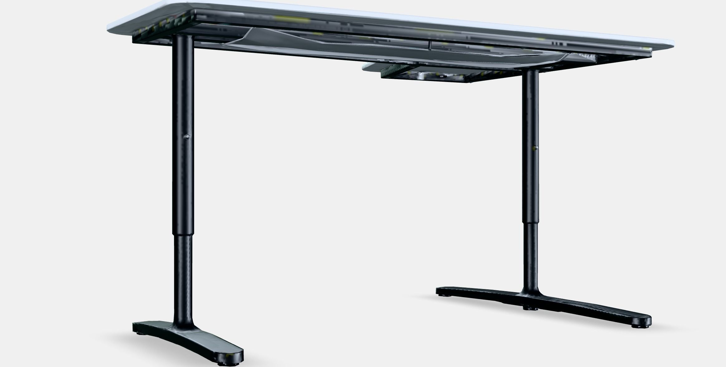 BEKANT Corner desk left 6 Low-poly 3D model_2