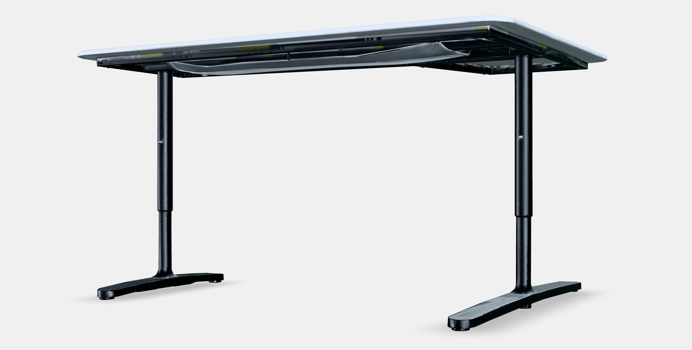 BEKANT Corner desk left 6 Low-poly 3D model_6