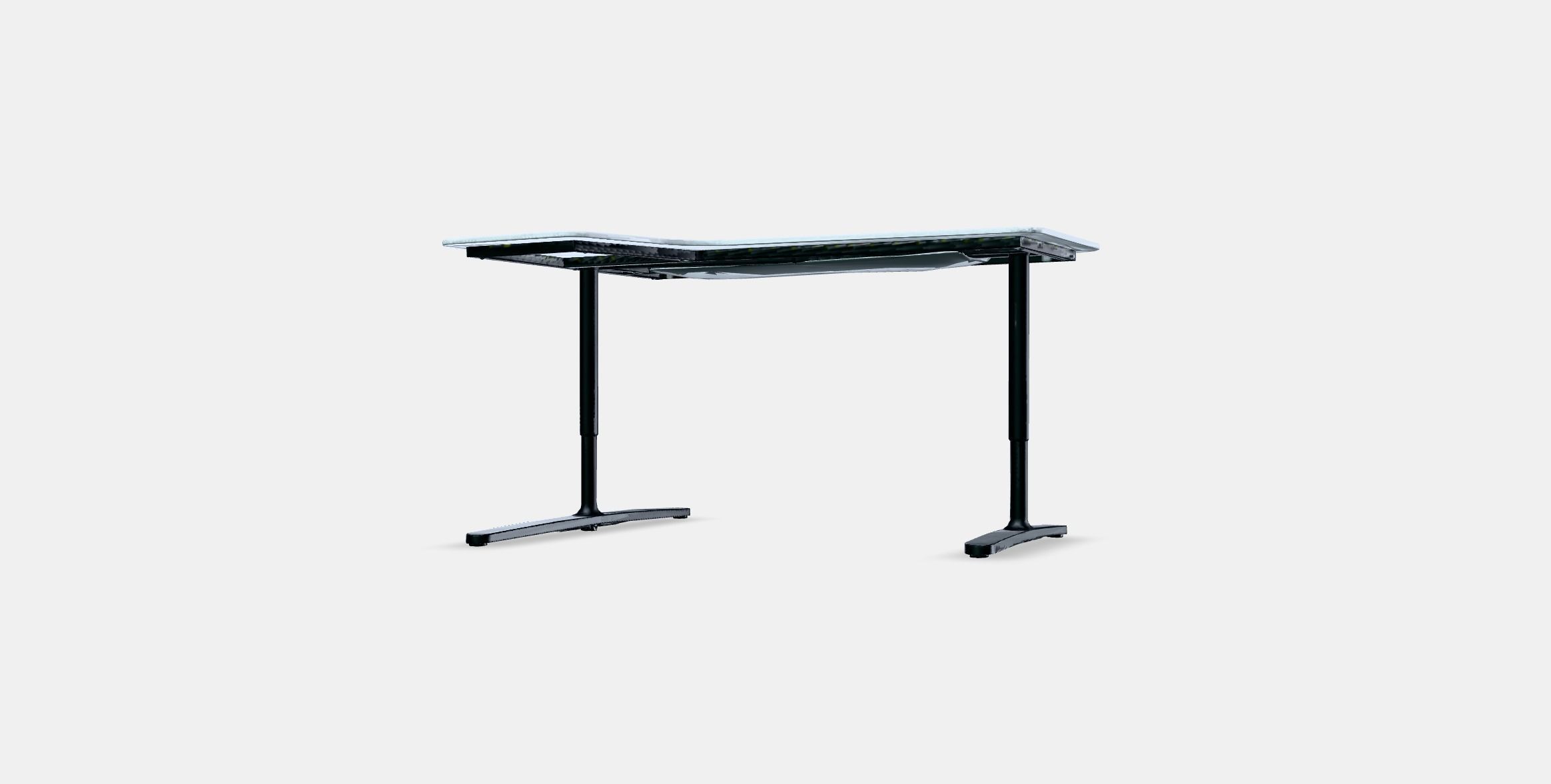 BEKANT Corner desk left 6 Low-poly 3D model_12