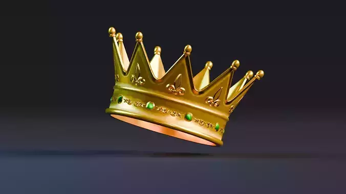 Low poly - Stylized Game Items - Crown Low-poly 3D model