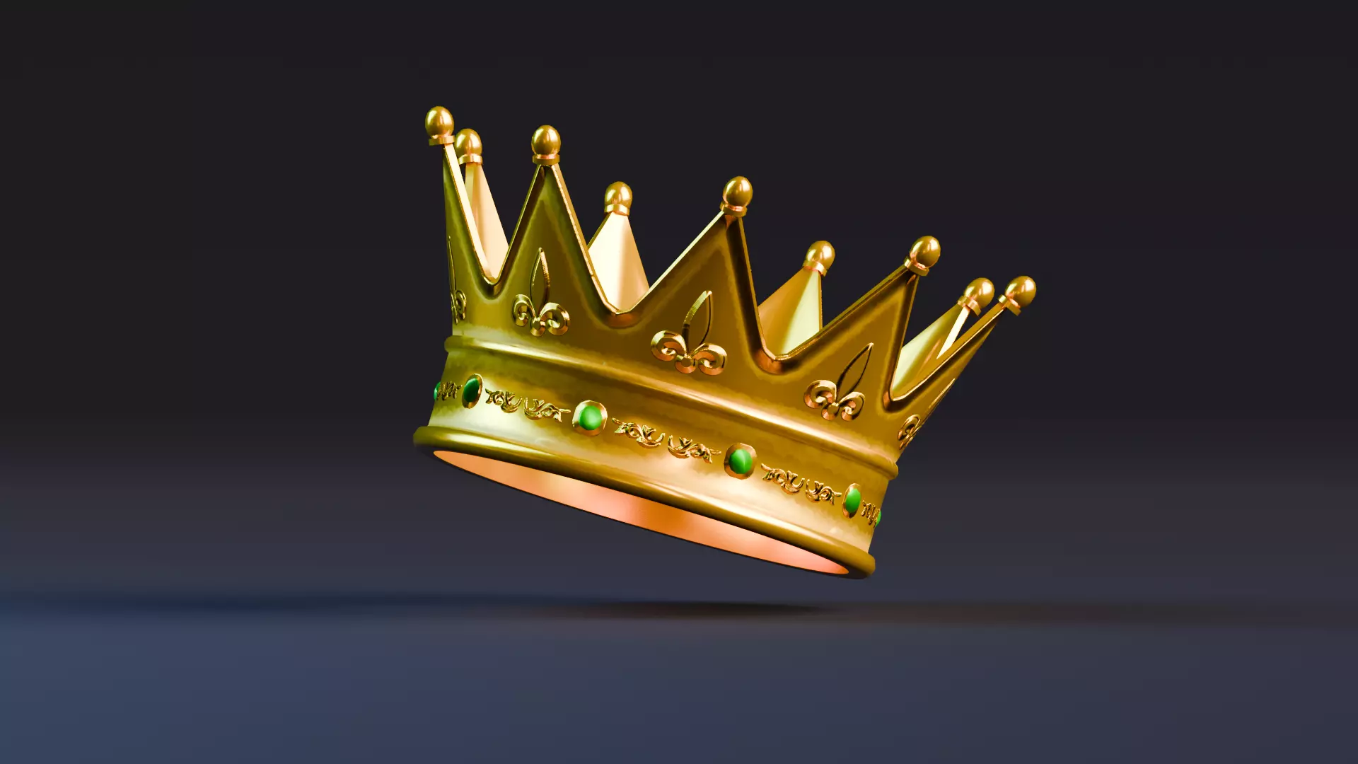 Low poly - Stylized Game Items - Crown Low-poly 3D model_0