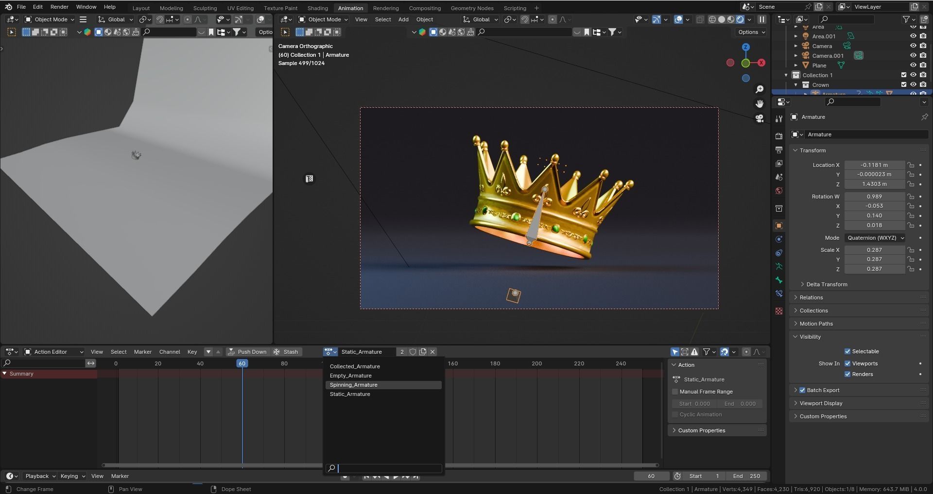 Low poly - Stylized Game Items - Crown Low-poly 3D model_7