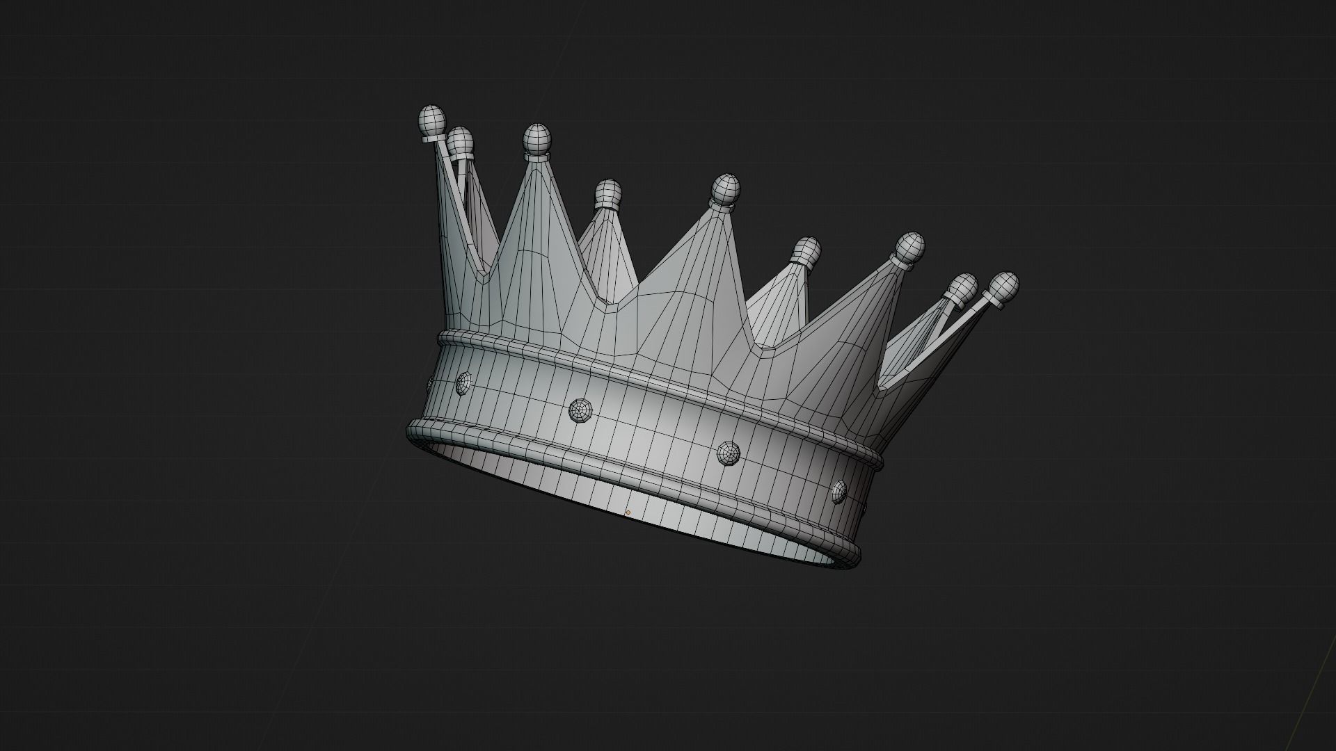 Low poly - Stylized Game Items - Crown Low-poly 3D model_4