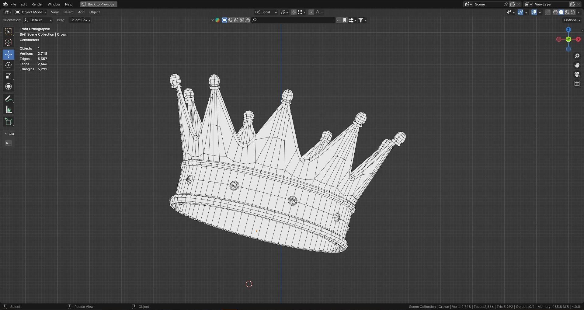 Low poly - Stylized Game Items - Crown Low-poly 3D model_10