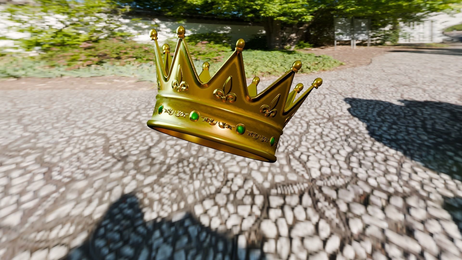 Low poly - Stylized Game Items - Crown Low-poly 3D model_9